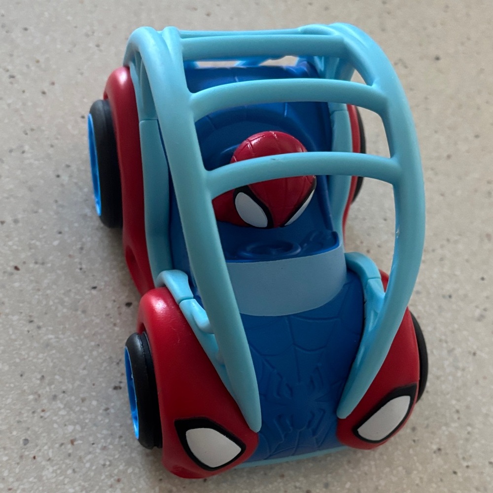 Spider-Man Blue and Red Toy Car